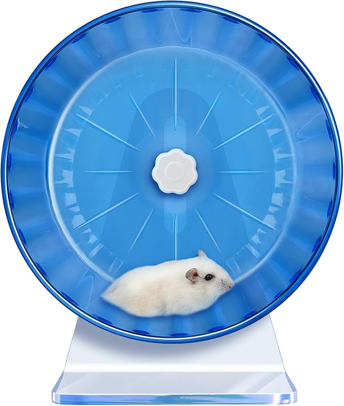 Hamster Wheel,Silent Wheel,Super Silent Hamster Exercise Wheels,Silent Hamster Wheel,Adjustable Stand Hamsters Exercise Wheels,Quiet Rat Wheel (Φ 8.7 inch, Blue)