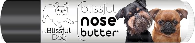 The Blissful Dog Brussels Griffon Nose Butter for Dry, Cracked Skin, Lick-Safe Dog Nose Balm with Moisturizing Shea Butter, Almond, Olive, and Essential Oils, Pet Supplies, Uncented, 0.15 oz.