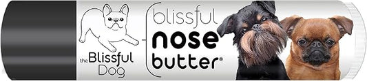 The Blissful Dog Brussels Griffon Nose Butter for Dry, Cracked Skin, Lick-Safe Dog Nose Balm with Moisturizing Shea Butter, Almond, Olive, and Essential Oils, Pet Supplies, Uncented, 0.15 oz.
