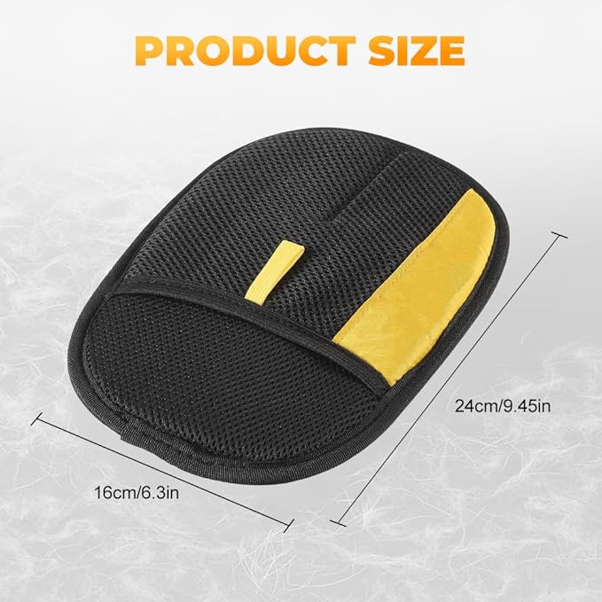 Pet Hair Remover Gloves, 2025 Upgraded Pet Grooming Gloves Hair Remover Electrostatic, Premium Efficient Hands on for Dogs, Cats & Horses (1PCS)