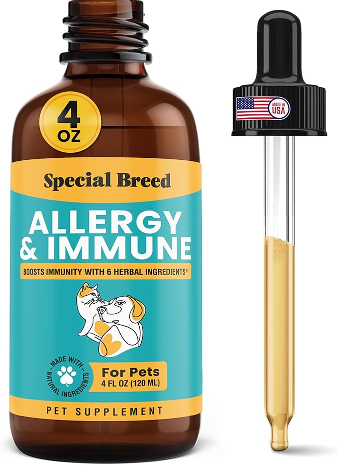 Special Breed Allergy & Immune with Elderberry, Allergy Relief for Cats and Dogs, Anti Itch Treatment, Relief for Pet Allergies, Immune Support for Cat or Dog, 4 oz