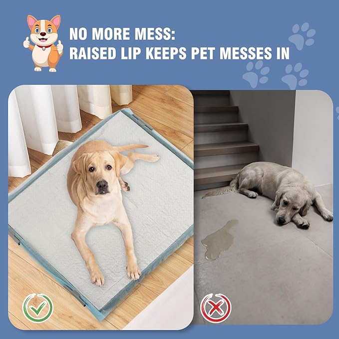 TIMINGILA Puppy Pads& Holder Set, 20-Count 30"x36" Super Absorbent Disposable Pads – Ideal for Pet Potty Trays, Extra Large Leak-Proof Design for Puppies, Dogs, and All Breeds
