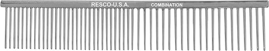 Resco US-Made Combination Comb for Dogs and Cats, Chrome