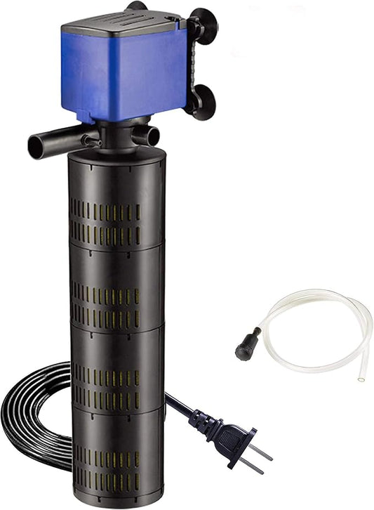 Water Pump 660 GPH 3-in-1 Submersible Internal Filter Aquarium Powerhead Water Pump Ultra Quiet for Aquarium,Fish Tank-3 Pack