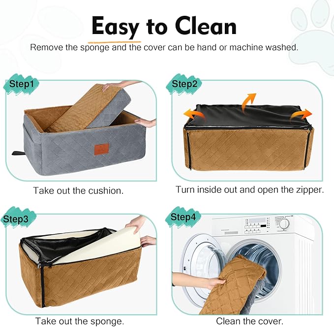 Dog Car Seat for Large Medium Dogs,Washable Pet Carseat Under 55 lbs or 2 Small Dogs,Dog Booster Seat with Thick Cushion,2 Safety Leashes