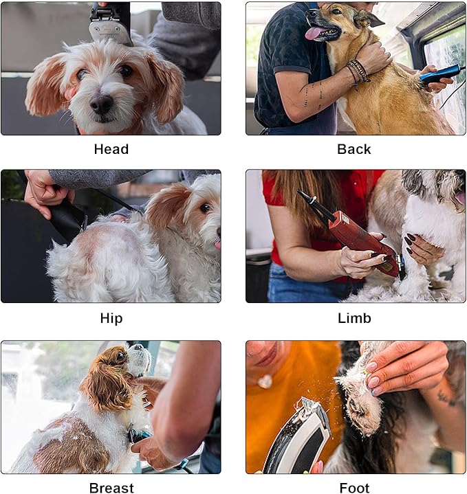 Size 7FC/5FC/4FC Detachable Pet Dog Clipper Blades, Compatible with Most Oster A5, KM Series Clippers,Made of Ceramic Blade & Stainless Steel Blade4PACK 3Pack