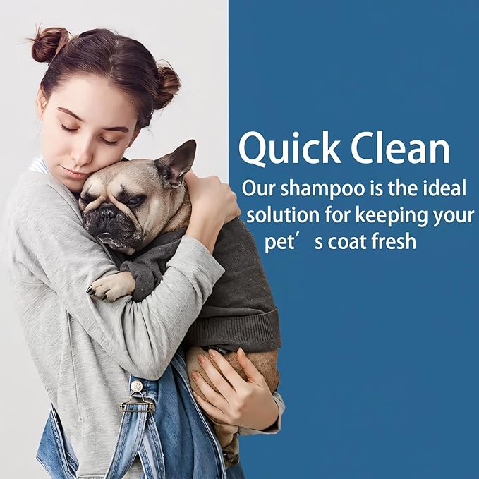 Pet Steam Brush Spray Refill for Dogs & Cats – Pets Waterless Shampoo, 3-in-1 Grooming Spray Comb Mist, 2*Shampoo(Steam Brush not Included)