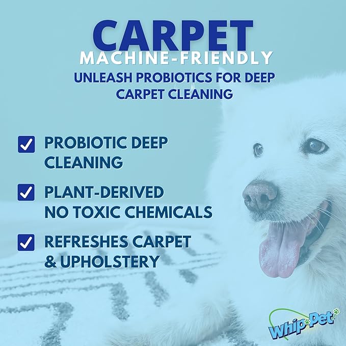 Whip-Pet Pet Odor Eliminator and Stain Remover - Enzymatic Cleaner for Dog Urine and Carpet Odor Eliminator - Pet Odor Remover - 128 fl oz / 3.78L