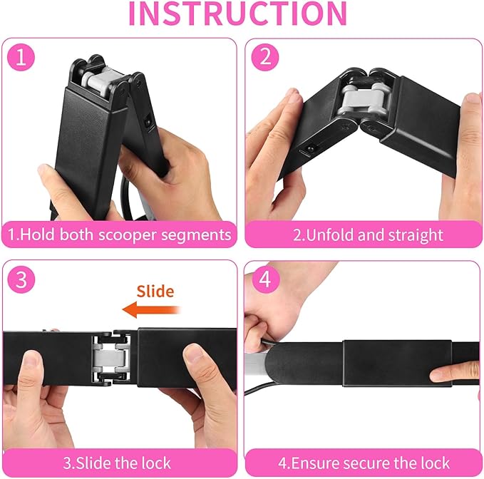 UPSKY 32'' Pooper Scooper for Large Small Dogs, Long Handle Dog Poop Scooper with Waste Bags, Portable Dog Poop Pick Up Tool, Folding Poop Scoop for Yard, Grass, Dirt, Gravel