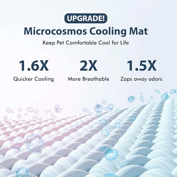 MICROCOSMOS Summer Cooling Mat & Sleeping Pad- Water Absorption Top, Materials Safe, Easy Carry, EZ Clean. Keep Cooling for Pets, Kids and Adults.(Pink, 36" x36")