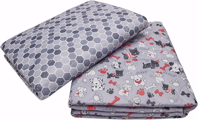 Caldwell's Pet Supply Co. 20x30 Washable Pee Pads for Dogs, Reusable Pee Pad for Dogs, Puppy Potty Mat, Whelping Rug, Reusable Puppy Mat, Waterproof Rug for Dog of All Breeds, Small (Set of 2)