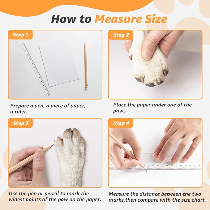 Reflective Dog Socks to Prevent Licking Paws, Dog Paw Protector, Hardwood Floors Anti Slip, Non Slip Dog Socks with Grippers, Dog Booties and Paw Protectors for Indoor Use - Size Medium