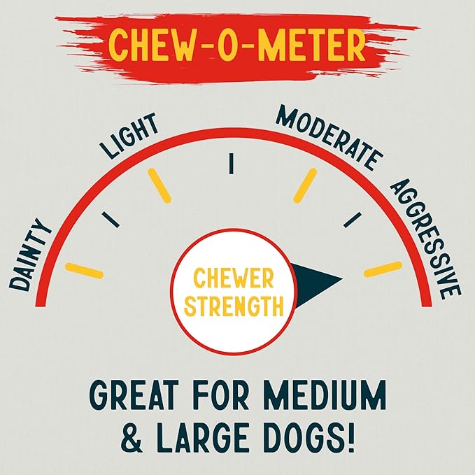Canine Chews 8-9" Beef Basted Thick Rawhide Retriever Rolls - Pack of 25 Beef-Flavored Long-Lasting Dog Rawhide Chews - Protein-Dense Jumbo Rawhide Bones For Large Dogs - Treats for Aggressive Chewers