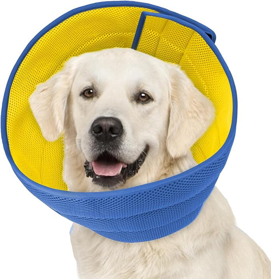 Soft Dog Cone Collar Alternative to Stop Licking, Comfy E Cones for Large Medium Dogs After Surgery, Comfortable Elizabethan Recovery Head Ecollars of Shame, XL Pet Neuter Neck Collars Anti Licking