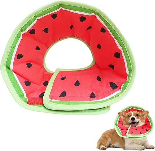 Soft Dog Cone Collar for Dogs After Surgery, Adjustable Dog Recovery Cone Collar for Medium Small Puppy Dogs and Cats to Stop Licking (Watermelon XL)