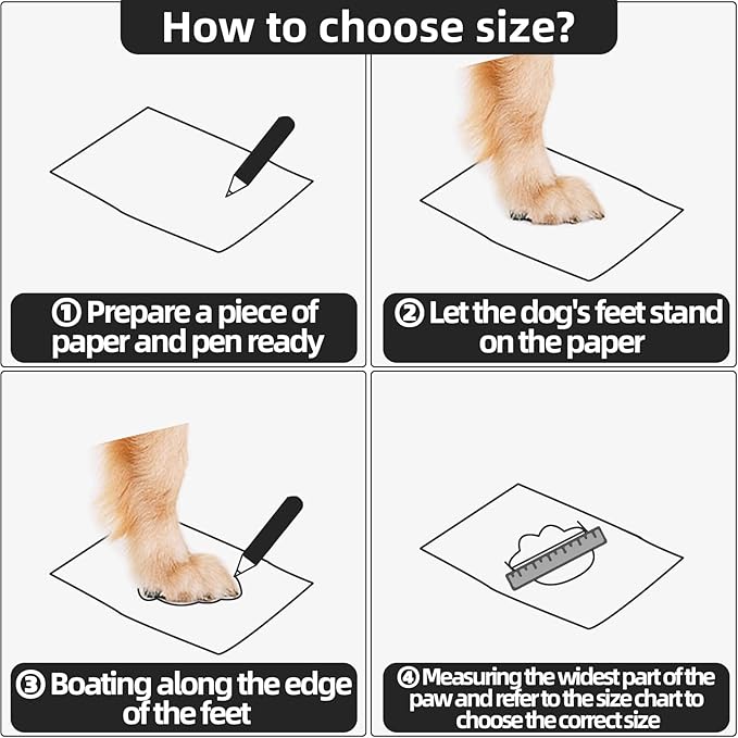 Dog Shoes for Medium Dogs, Large Dog Boots for Winter Snow, Hot Pavement, Dog Booties & Paw Protectors Size 3