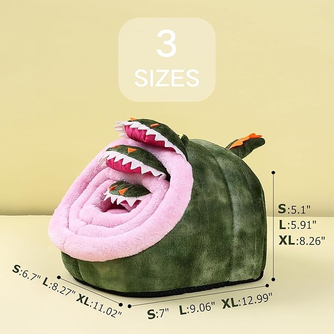 JanYoo Chinchilla Hideout Bed House Toys and Accessories Cage Cave Cute Cube Cup Hide for Bearded Dragon Ferret