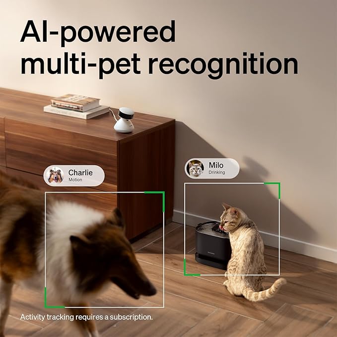 PETLIBRO AI Dog Camera Pet Camera Indoor with Phone App [Multi-Pet Recognition, Daily Activity Analysis & Smart Summaries] Cat Cam 360° View, 1080P Dog Cam Night Vision, 2-Way Audio WiFi Cam