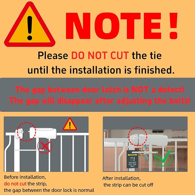 TSAYAWA Walk Through Baby Gate with Door,67-71.5 Inch Wide Presure Mounted No Drill Metal Auto Close Child Gate for Stair Doorway - Indoor Outdoor Safty Gate for Toddler Dog Doggie, White