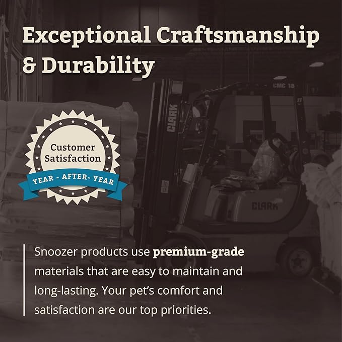 Snoozer Lookout I Car Seat - Dog Car Seats for Small Dogs, Puppy Booster Bed for Small & Medium Sized Pets Up to 25 Lbs, Elevated, Washable - Medium, Birch Diamond