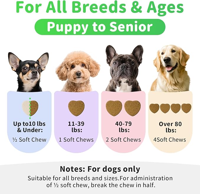 Premium Dog Digestive Enzymes and Probiotics with Pumpkin for Gut Health Support - Daily Chews for Digestion & Gas Relief - Chicken Flavor-90 Count