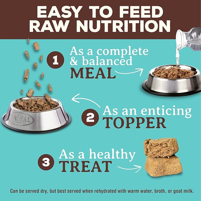 Primal Freeze Dried Raw Cat Food Nuggets Chicken & Salmon, Complete & Balanced Meal or Topper, Premium, Healthy, Grain Free, High Protein Raw Cat Food with Probiotics (5.5 oz)