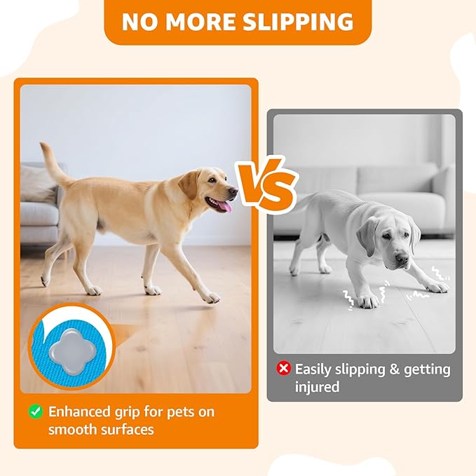 Paw Pads for Dogs Traction for Senior Dogs - Non Slip Sticky Dog Paw Grip Pads Covers, Anti-Slip Adhesive Dog Paw Pads for Slippery Hardwood Floors to Prevent Slipping While Walking Running