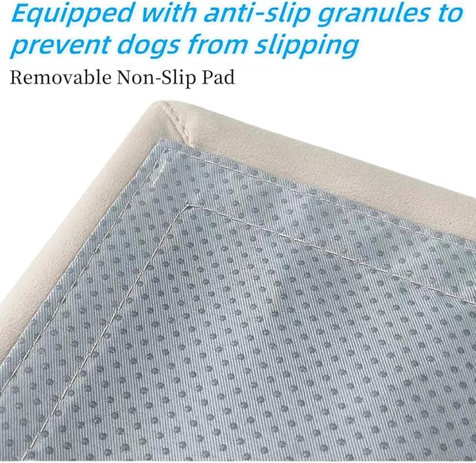 Split Ottoman Dog Ramp, Folding Pet Ramps Stairs for Couch, Pet Ramps Stairs for Small and Large Dogs, Holds up to 220 lbs (Blue - 2 Pads & 2 Covers, One Size)