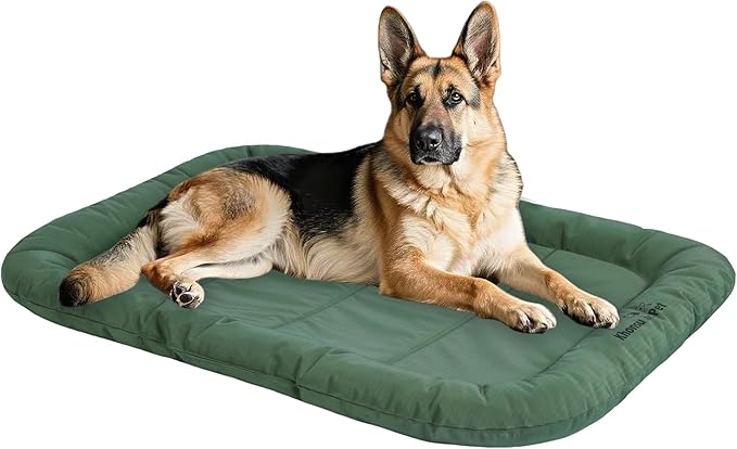 KHONSU PET Durable Dog Bed Tough and Tear Proof Dog Crate Bed, 800lbs Tear Strength PVC-Backed Waterproof Ped Bed Mat Indoor & Outdoor Use for Dogs up to 90 lbs