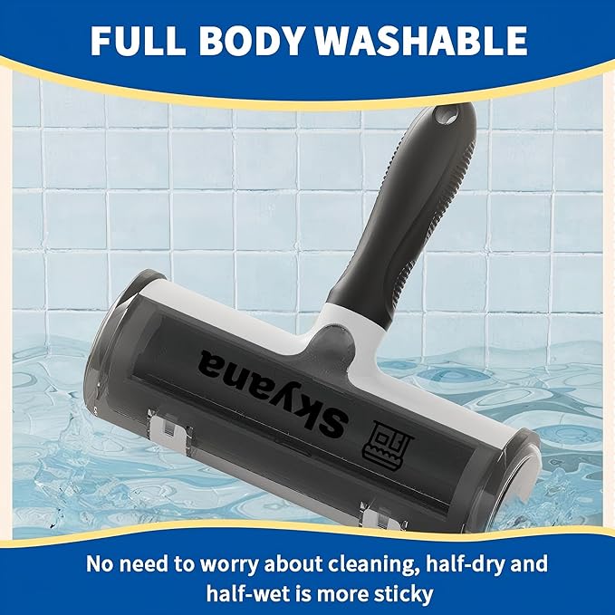 SKYANA Pet Hair Remover Roller Brush, Self-Cleaning Lint Roller for Dogs and Cats.hair removal for Fourniture,Couch,Carpet,Clothing,and bedding,portable,multiple surface.Removal tool.Lint Roller