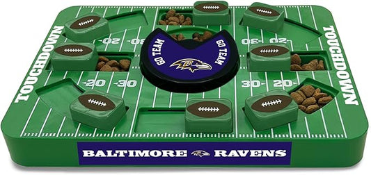 Pets First NFL Baltimore Ravens Large Puzzle Treat Toy for Dogs - Interactive Slow Feeding Toy, New Large Size