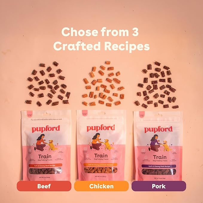 Pupford Soft & Chewy Training Treats for Dogs & Puppies (Beef, 10 oz)