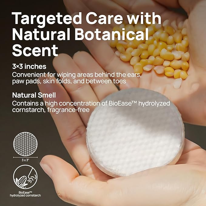 HICC PET Itch Relief Wipes for Dogs & Cats, Rapidly Relieves Itching, Soothes Hot Spots and Skin Irritations, Hypoallergenic Hot Spot Treatment Cleaning Wipes, Alleviate Dry Itchy Skin - 100 Count