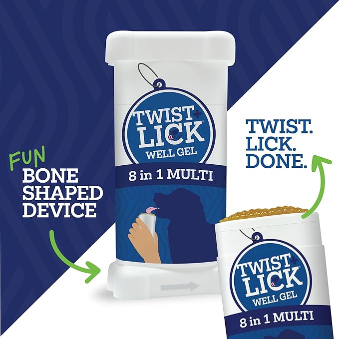 Twist + Lick Well Gel 8 in1 Supplement for Dogs 2.3 oz
