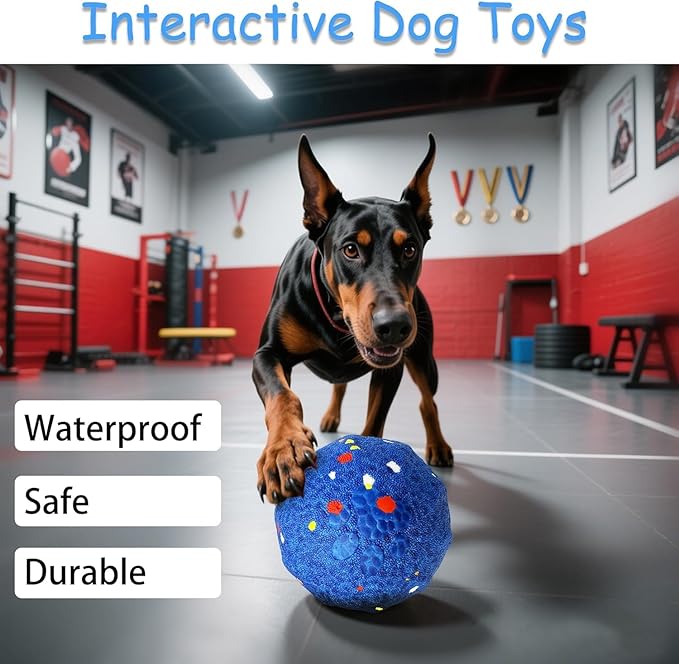 Interactive Dog Toys Dog Balls Activated Automatic Rolling Ball for Puppy Small Medium Dogs Smart Jumping Automatic Moving Bouncing and Rotating Ball Vibrating Keep Them Busy