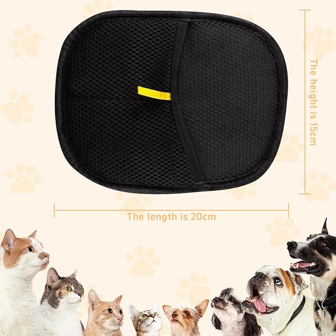 Pet Hair Removal Glove for Cats & Dogs, Electrostatic Pet Hair Removal Gloves, Reusable Hair Remover, Upgrade Efficient Grooming Gloves for Pet Hair for Clothing/Couch/Furniture/Carpet/Car Seat(2pcs)