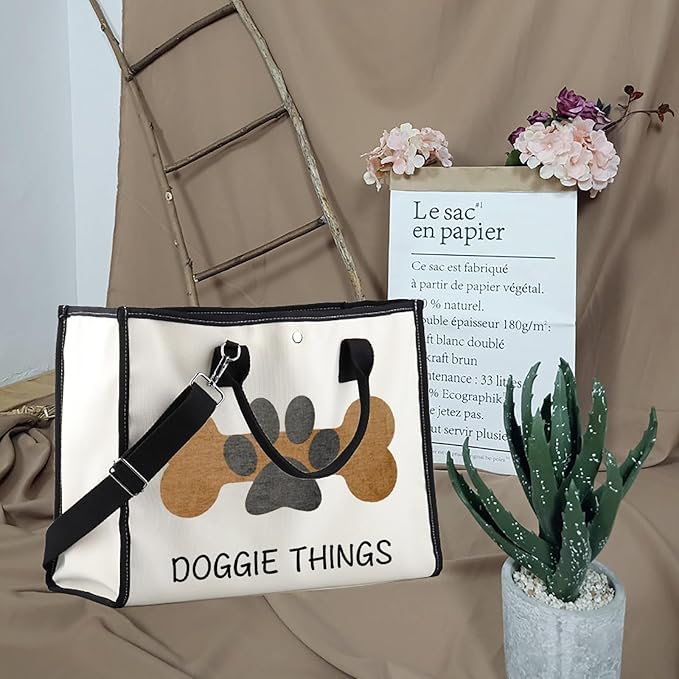 FOTAP Dog Owner Shopping Tote - Dog Park Bag and Doggie Gift
