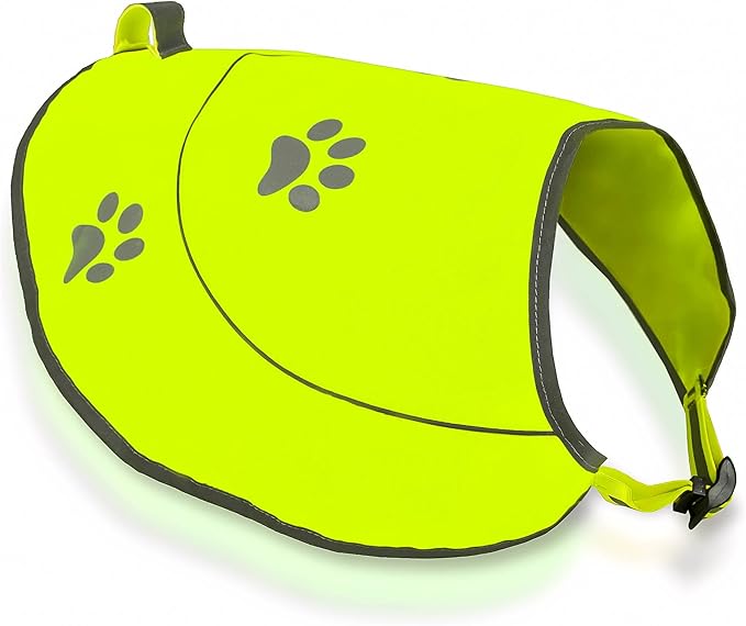 Dog Reflective Vest - Comfortable Jacket Safety Hunting, High Visibility for Dogs with Elastic Straps and Clasp Closure- Yellow, Small