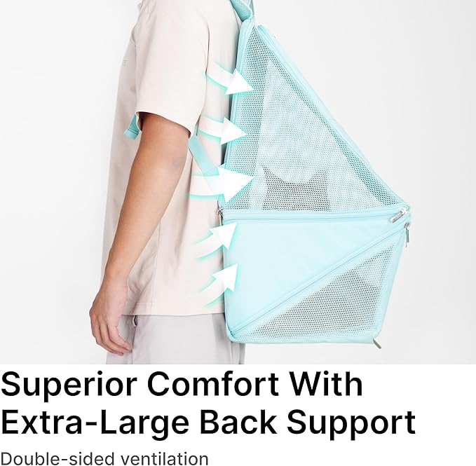 Expandable Cat Backpack Carrier Pet Soft-Sided Mesh Backpack Carrier for Cats Small Dogs Dual-Layer Ventilated Privacy Cat Backpack for Travel Outdoor Camping (Midnight Black)