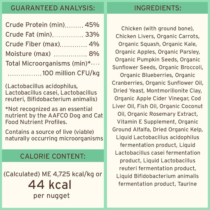 Primal Freeze Dried Raw Dog Food Nuggets, Chicken, Complete & Balanced Meal, Also Use as Topper or Treat, Premium, Healthy, Grain Free, High Protein Raw Dog Food, 5.5 oz
