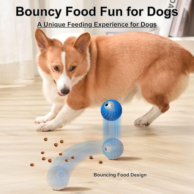 Zoomie Buddy 2.0, Zoomie Buddy for Dogs, 2 in 1 Smart Touch Interactive Dog Balls ＆ Pet Feeder, 2.83" Diameter, Suitable for Small/Medium Dogs, with Fruit Plush Cover (Orange, 3*Mix)
