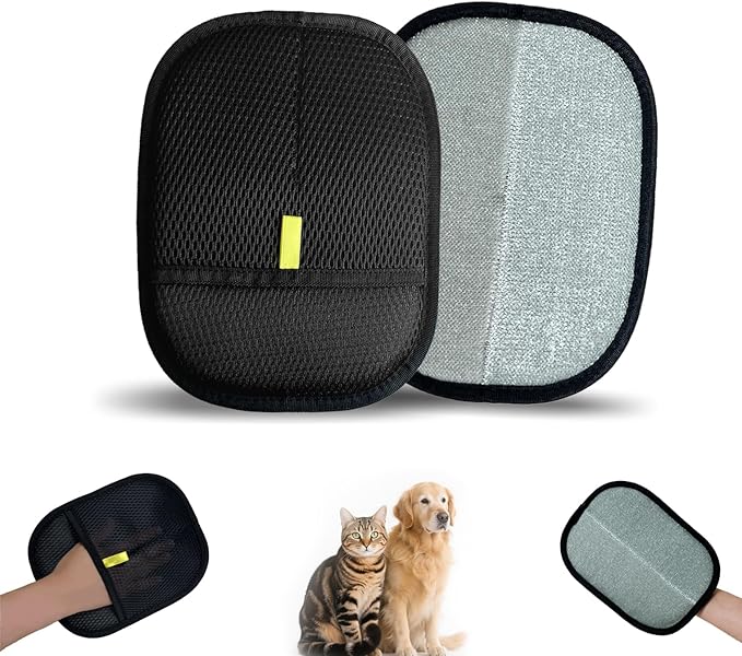 Pet Hair Remover Glove, Cat & Dog Grooming Glove, Electrostatic Pet Hair Remover Glove,Upgraded Fur Removal Tool for Furniture, Carpet, Couch, Car Seat (1pc)