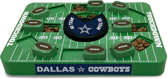 Pets First NFL Dallas Cowboys Large Puzzle Toy - Interactive Dog Treat & Slow Feeding Toy
