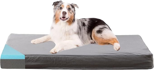 Orthopedic Memory Foam Dog Bed, Cooling Dog Beds Waterproof Pet Bed for Crate with Removable Washable Cover, L(35inch,65Lbs)