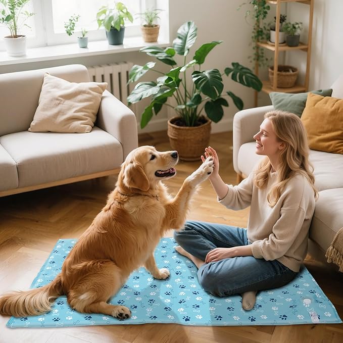 Ownpets Dog Cooling Mat, XX-Large 47 x 31 Inch Thick and Waterproof Cooling Pad for Summer, Water-Filled Pet Mat for Large Dogs, Leakproof Design for Crate, Bed, Sofa, Floor and Car Seat