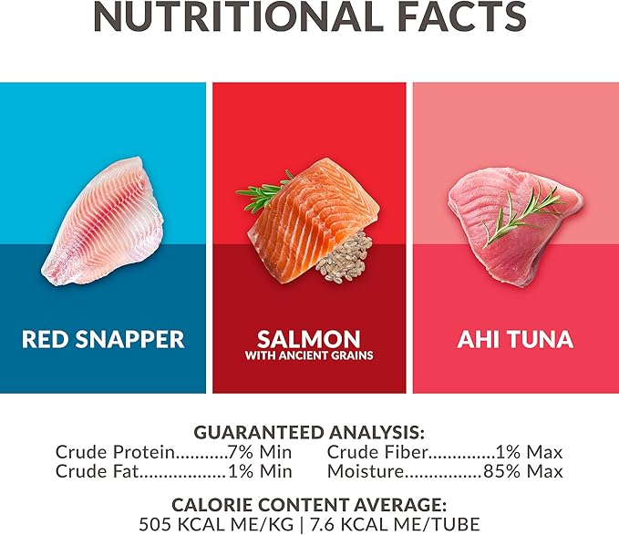 Simply Puree Variety Tub for Cats | 48 Individual Servings of All-Natural, High-Protein Puree Treats | Includes Multiple Flavors | Grain-Free, No Artificial Additives, Smooth Texture