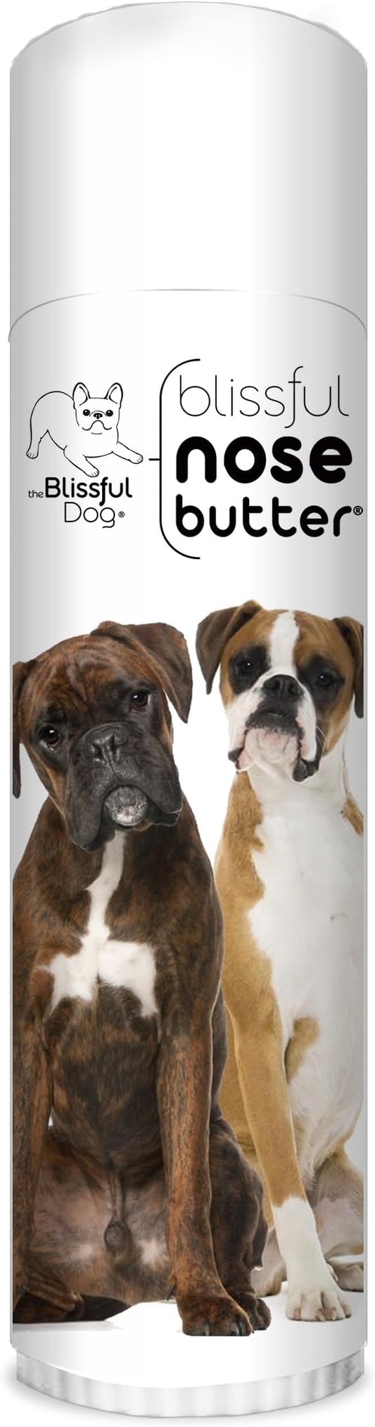 The Blissful Dog Boxer Duo Nose Butter for Dry, Cracked Skin, Lick-Safe Dog Nose Balm with Moisturizing Shea Butter, Almond, Olive, and Essential Oils, Pet Supplies, Uncented, 0.50 oz.