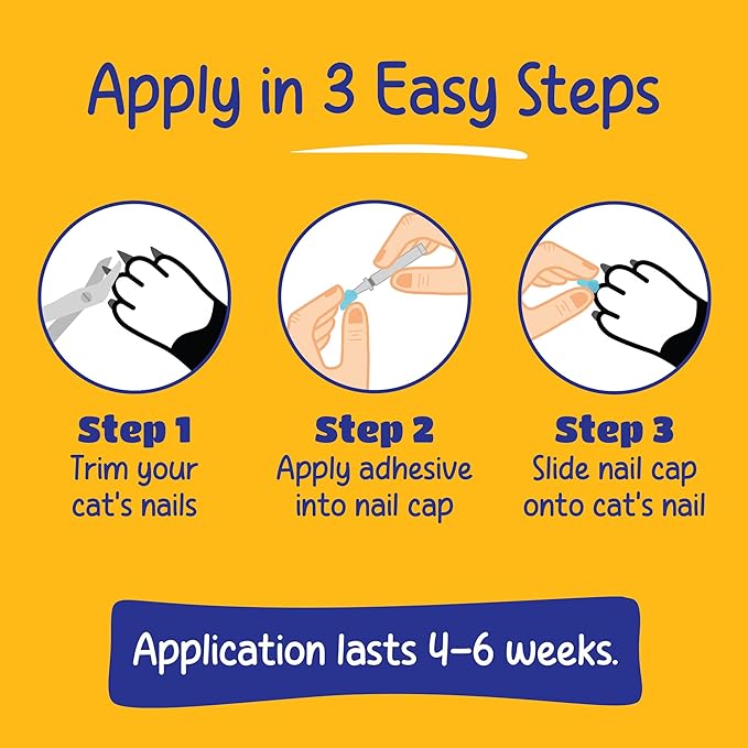 Soft Claws Cat Nail Caps for Small Cats–(40 Caps, Pink Sparkle)-Made in USA-Veterinarian-Developed, Non-Toxic | Protects Furniture & Skin-Easy to Apply, Long-Lasting Anti-Scratch Soft Cat Claw Covers