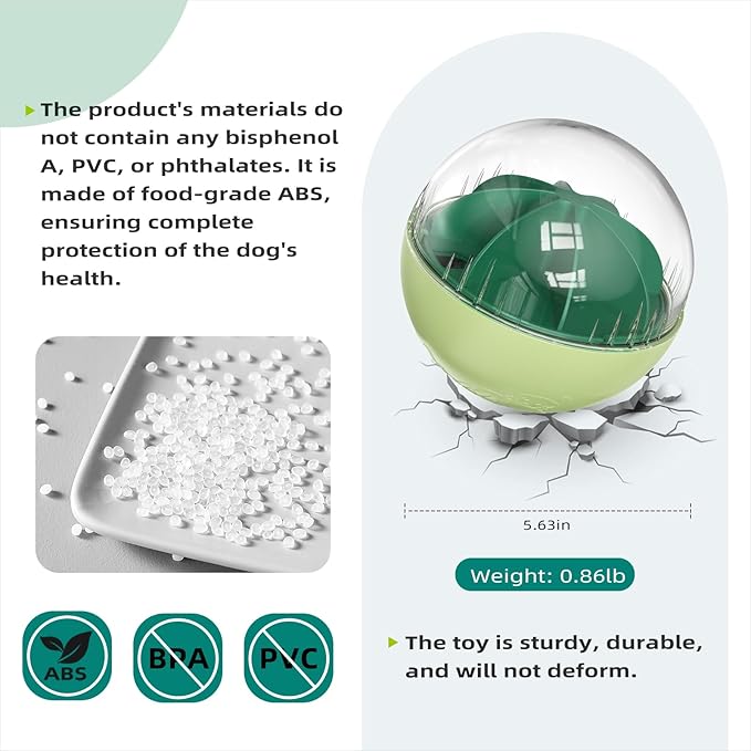 KADTC Extra-Large Dog Giggling Treat Dispenser Ball - Adjustable Food Dispensing Speed - Puppy Mind Game Puzzle Slow Feeder for Medium/Large/Extra Large Dogs Aggressive Chewers Breed