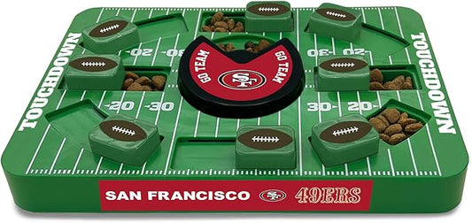 Pets First NFL SAN Francisco 49ERS Large Puzzle Toy - Interactive Dog Treat & Slow Feeding Toy